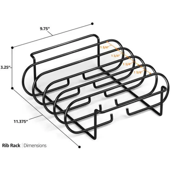 Sorbus 13.5" Black Non-Stick Grilling Rack {6}
