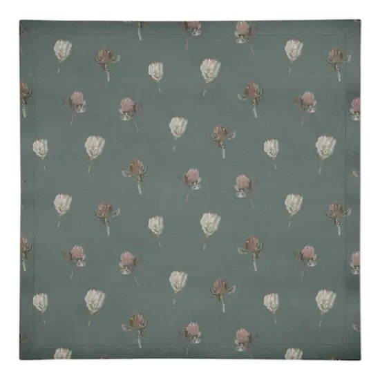Cottage Florals Cotton Twill Napkin Emerald {1}