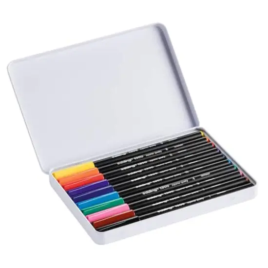 edding&reg; 1300 Color Fiber Pen Tin Set, 10ct. {3}