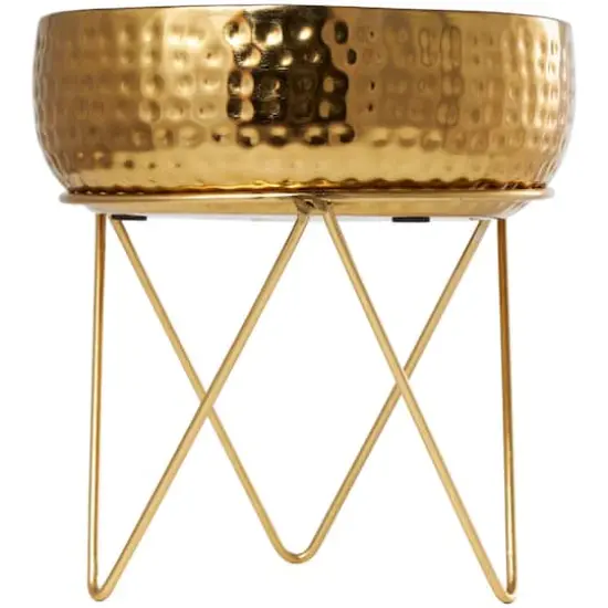 70oz. Roses in Paradise Scented White 4 Wick Candle in Gold Bowl with Tripod Stand {3}