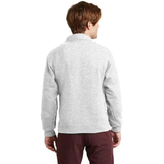 JERZEES&reg; Super Sweats&reg; NuBlend&reg; 1/4 Zip Cadet Collar Sweatshirt Ash {6}