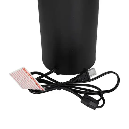 Black Metal Contemporary Table Lamp, 14" x 14" x 22" {5}