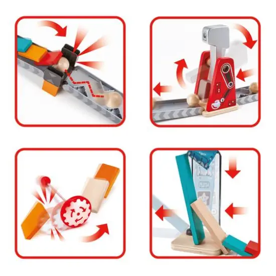 Hape Mighty Hammer Wooden Domino Ball Set {4}