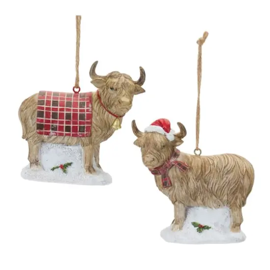 Highland Cow Ornament Set {3}