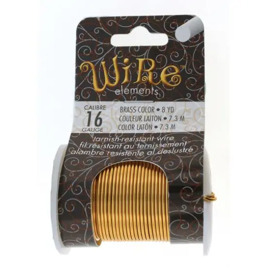 The Beadsmith&reg; Wire&trade; Elements 16 Gauge Tarnish-Resistant Wire Brass {1}