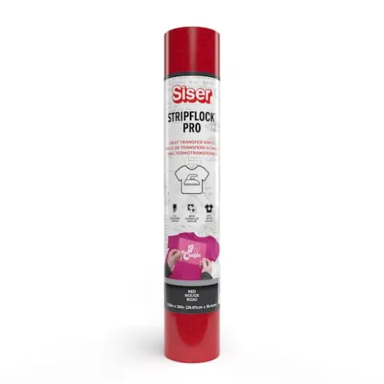 Siser&reg; StripFlock&reg; Pro Heat Transfer Vinyl Red {1}