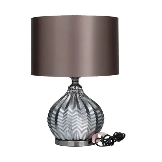 Black Polyester Transitional Table Lamp, 20" x 17" x 14" {3}