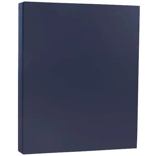 JAM Paper Matte 8.5" x 11" 80lb. Cardstock, 50 Sheets Navy Blue {1}