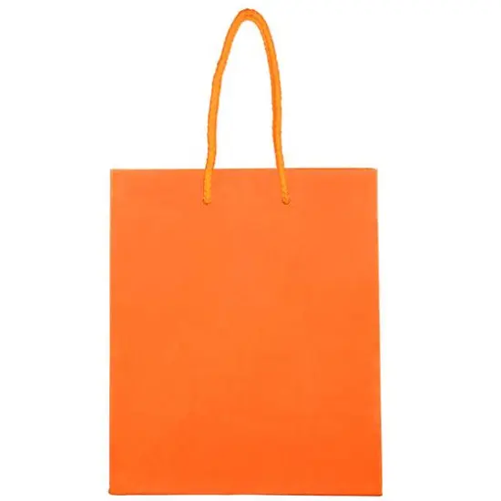 JAM Paper Medium Glossy Gift Bags, 100ct. Orange {4}