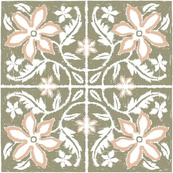 FloorPops Lillium Peel & Stick Floor Tiles, 10ct. Green {1}