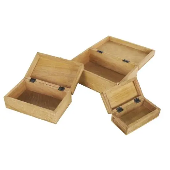 Brown & Whitewashed Scroll Storage Box Set {10}