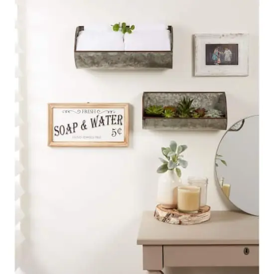 DII&reg; Galvanized Metal Farmhouse Shelves, 2ct. {3}