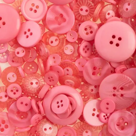 John Bead Nutton but Buttons Mixed Collection Pink {3}