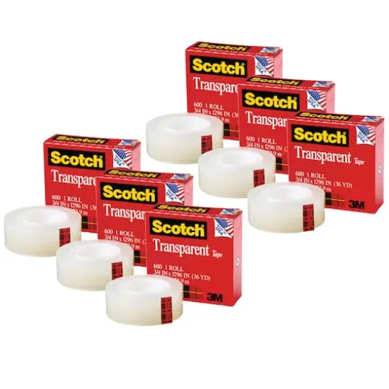 Scotch&reg; Transparent Tape Refill Rolls, 6ct. {1}