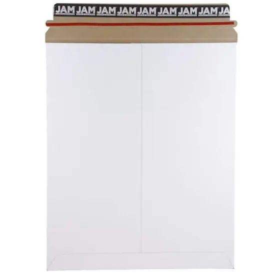 JAM Paper 11" x 13.5" Flat Photo Mailer Peel & Seal Closure Envelopes, 6ct. White {1}