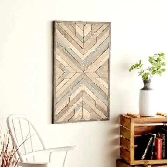 Multicolor Southwest Chevron Wood Wall D&eacute;cor {7}