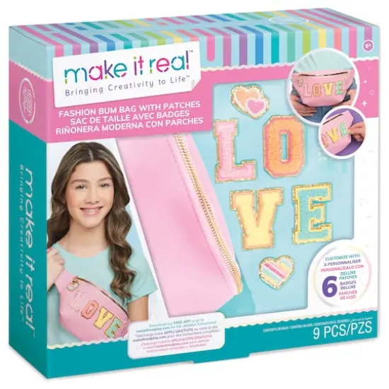 Make It Real&trade; Fashion Bum Bag with Patches Kit {7}