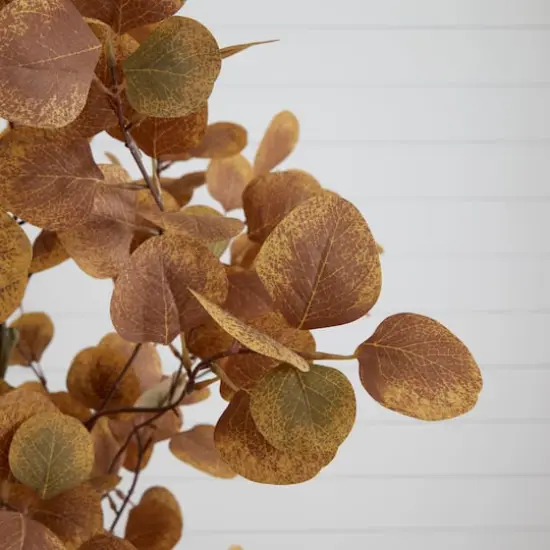 7ft. Artificial Autumn Fall Eucalyptus Tree {4}