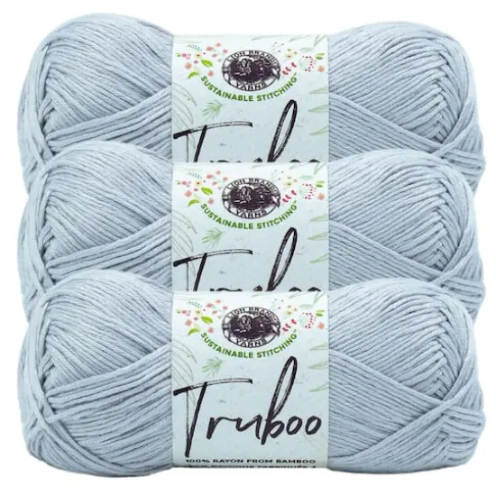 3 Pack Lion Brand&reg; Truboo Yarn Silver {1}