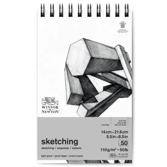 Winsor & Newton&trade; White 50lb. Wire-Bound Sketching Pad {1}