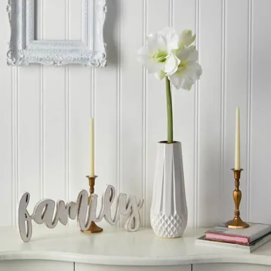 White Amaryllis Artificial Flower Stem, 3ct. {4}