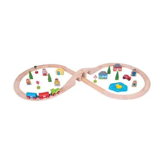 Wooden Figure of Eight Train Set {3}
