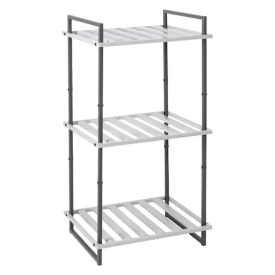 Honey Can Do Gray Tones 3-Tier Tubular Metal Shelf {1}