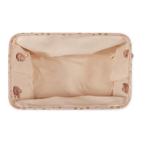 Medium Polyester Rectangle Bin With Gold Dots Millennial Pink {4}