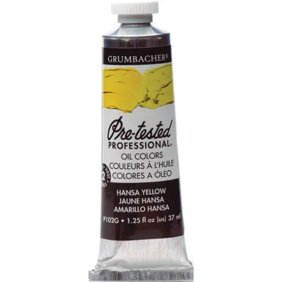 Grumbacher® Pre-Tested Professional® Oil Color Paint, 37mL Hansa Yellow {1}