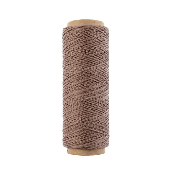 Gudebrod 0.015" 3 Ply Waxed Thread, 500ft. Sand {3}