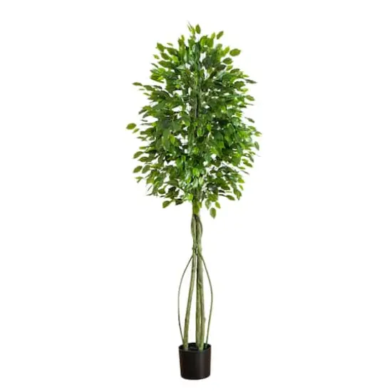 6.5ft. UV Resistant Artificial Ficus Tree (Indoor/Outdoor) {1}