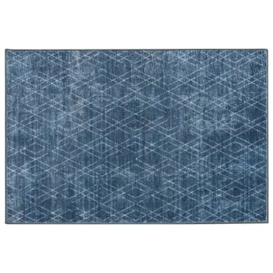 2ft. x 3ft. Blue Geometric Diamond Print Washable Area Rug by Ashland&reg; {1}