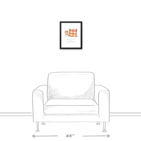 Grab A Cup & Snuggle Up Fall Canvas in Black Frame {5}