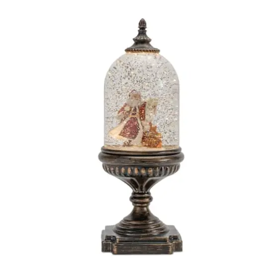 12.5" LED Snow Globe with Santa & Toy Bag {1}