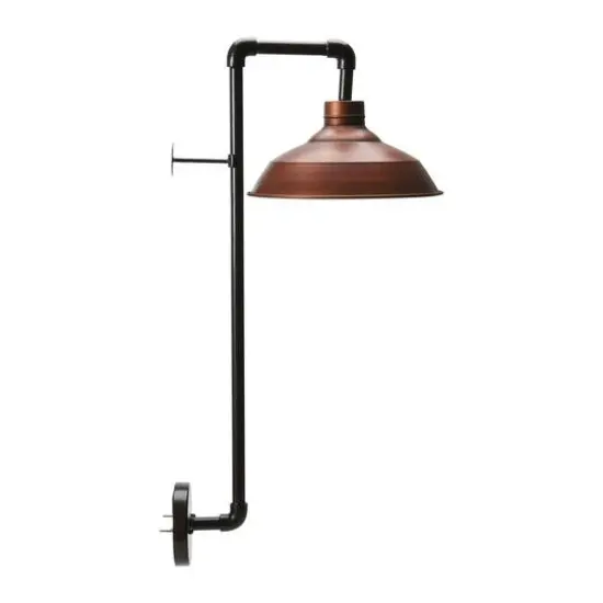Hello Honey® Metal Wall Sconce with Round Shade Bronze Finish {9}