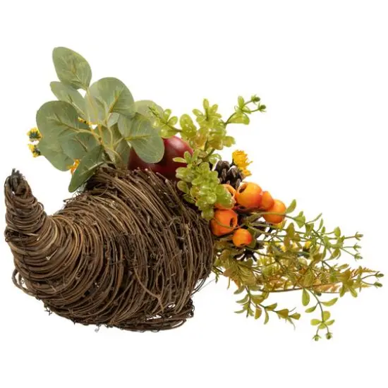 20" Apple & Pear Cornucopia Fall Harvest Decoration {7}