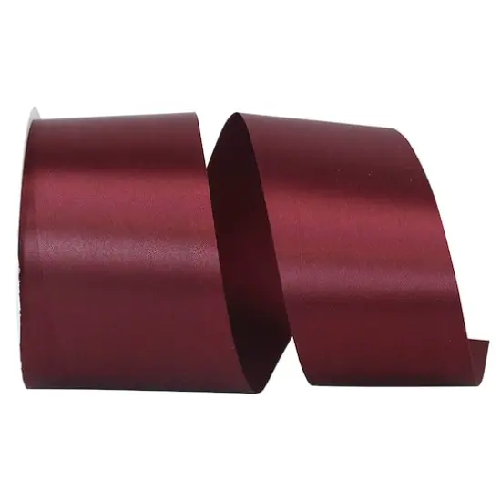 JAM Paper 2.5" x 50yd. Single Face Satin Allure Ribbon Burgundy {1}