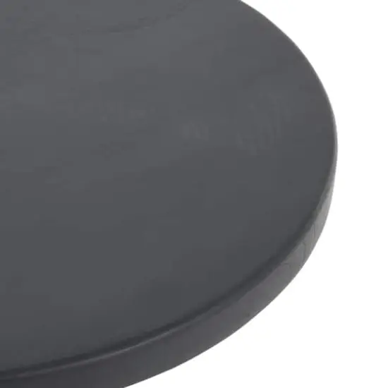 22.5" Black & Gray Wood Accent Table with Marble Pyramid Base {5}