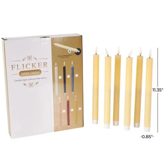 11" Flameless Wax Candles with Remote Control, 6ct. Yellow {8}