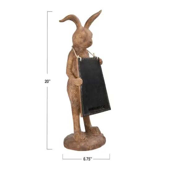 Hello Honey&reg; Rabbit Figurine Holding Working Chalkboard {6}