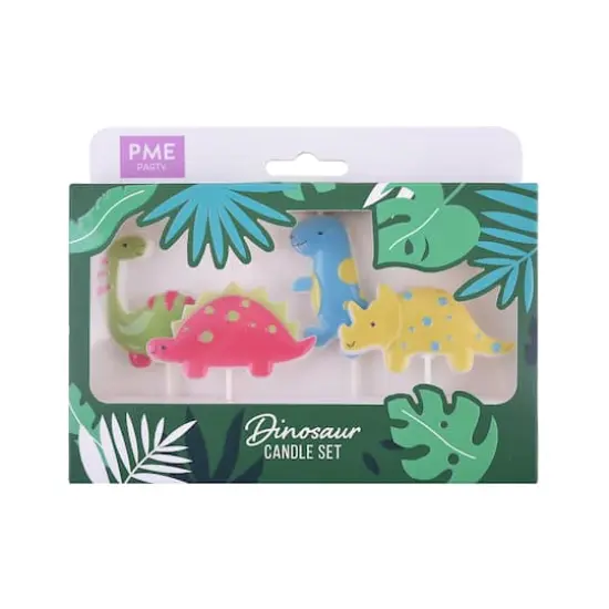 PME Party&reg; Dinosaur Birthday Candle Set {4}