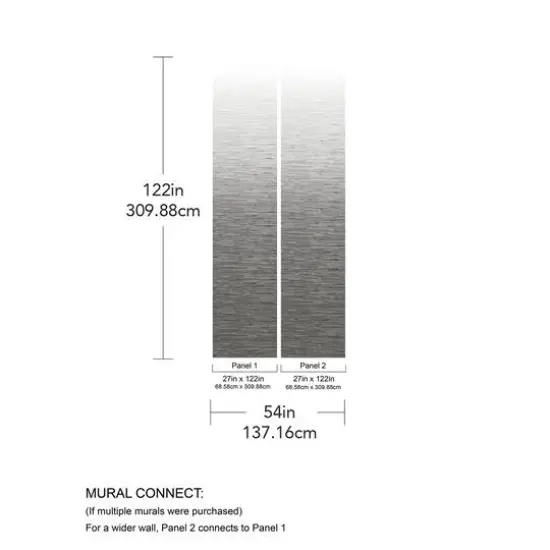 Katie Hunt Light Gray Ombre Mist Wall Mural {11}