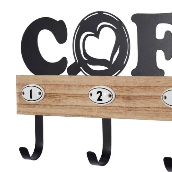 Brown Porcelain Farmhouse Wall Hook, 9" x 24" x 2" {4}