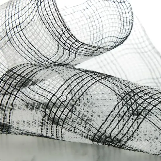 10" x 19ft. Black & White Buffalo Check Mesh by Celebrate It&trade; {3}
