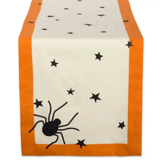 DII&reg; 72" Black Stars Print Table Runner {1}
