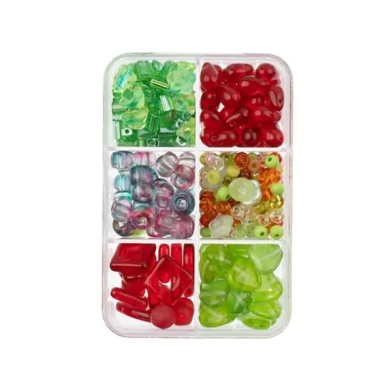 John Bead Czech Glass Recipe Box Beading Kit Candy Apple {4}