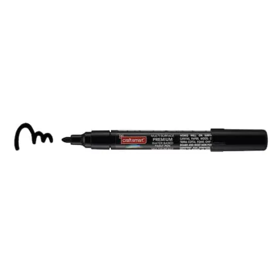 Premium Broad Tip Matte Water-Based Paint Pen by Craft Smart&reg; Black {4}