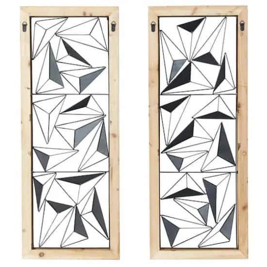 Black & White Geometric Metal Wall Art Set, 2ct. {5}