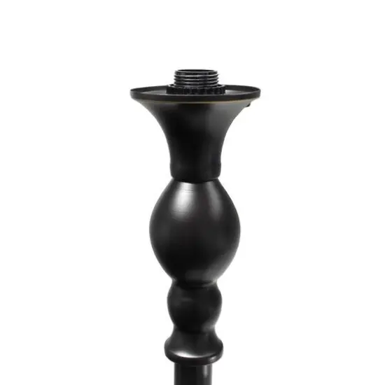 Lalia Home 6ft. Torchiere Floor Lamp with Marbleized Shade Restoration Bronze with White Shade {7}