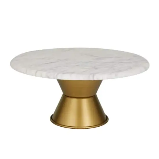White Glam Cake Stand, 14" x 14" x 6" {1}